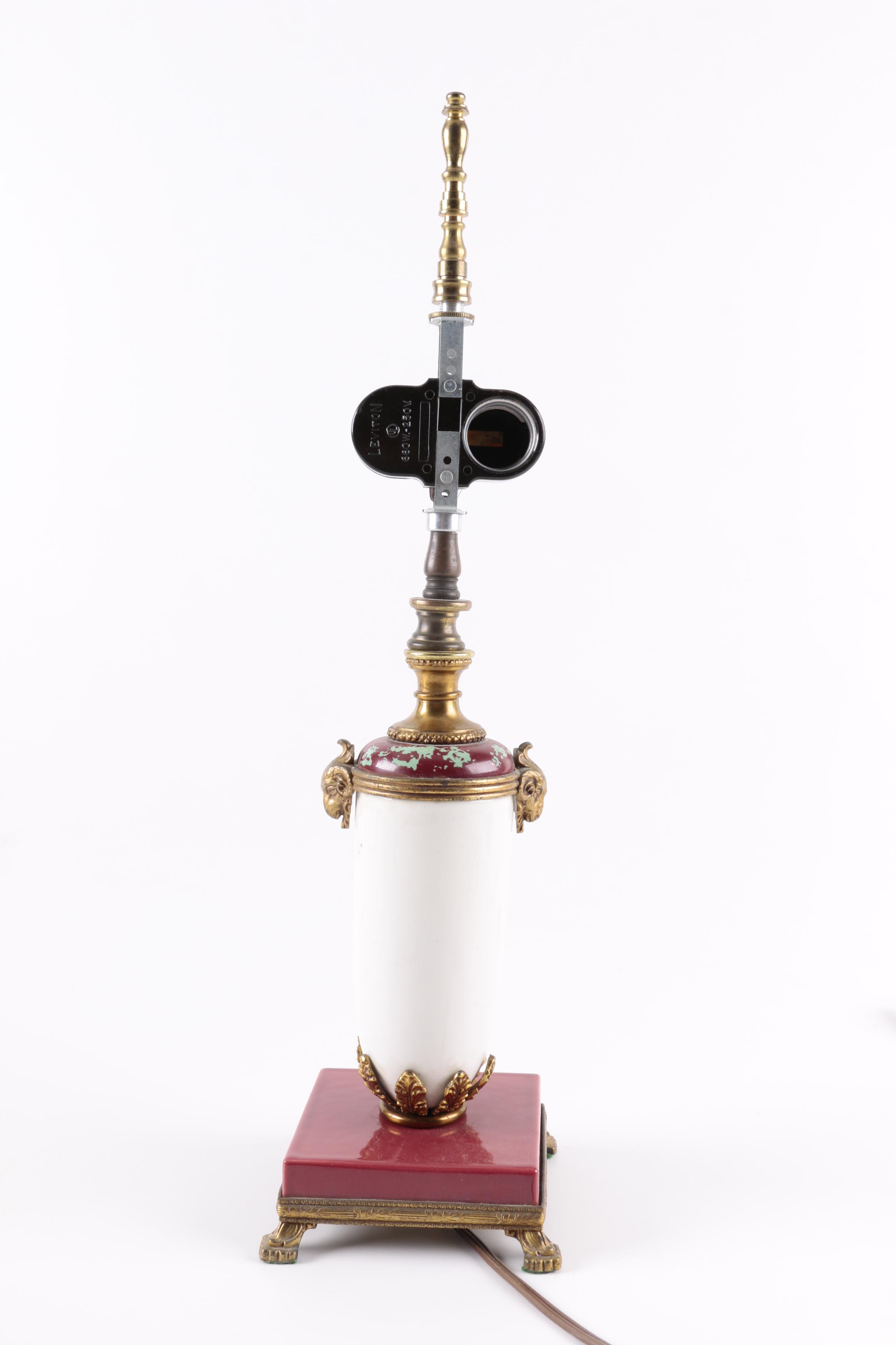 Ceramic and Brass Table Lamp