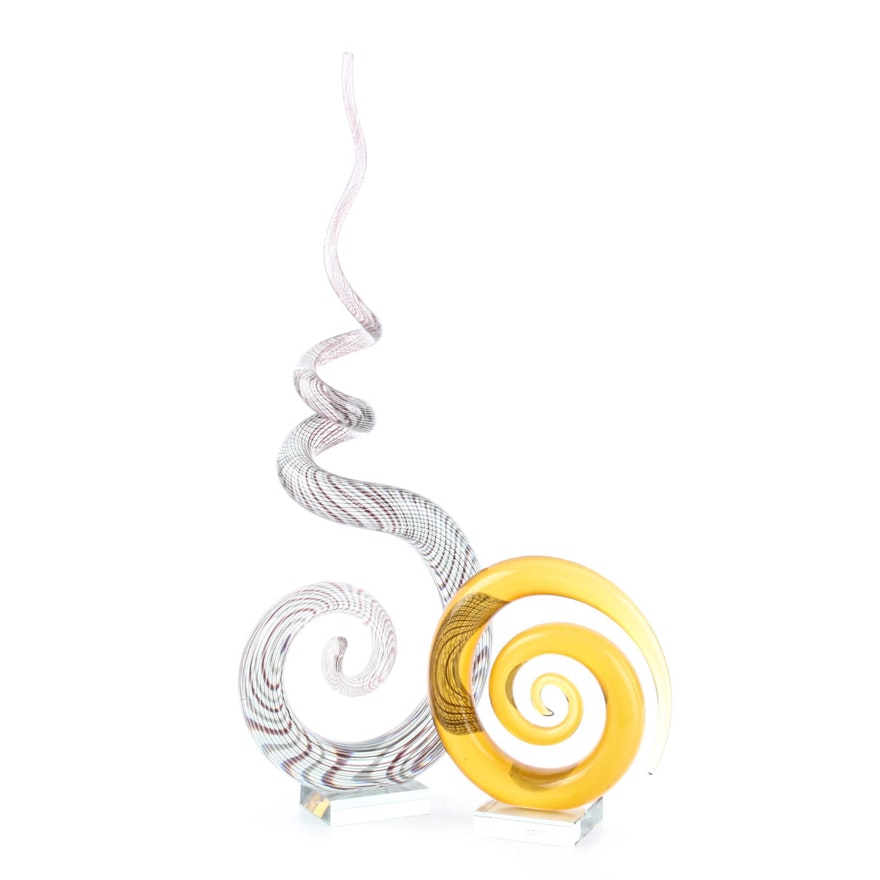 Coiled Glass Sculptures