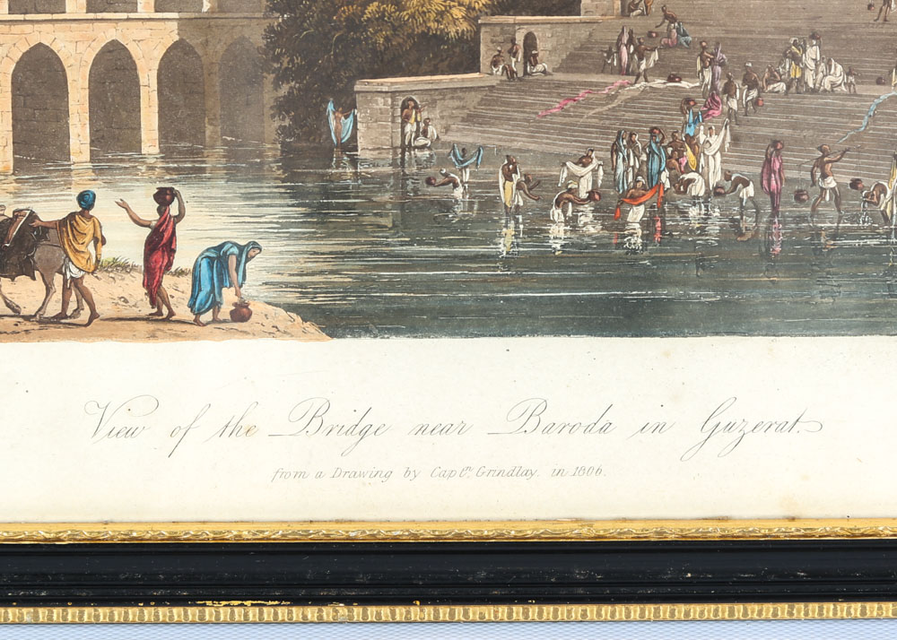 Antique Aquatint Etching After Captain Robert Melville Grindlay