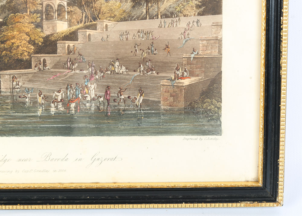 Antique Aquatint Etching After Captain Robert Melville Grindlay