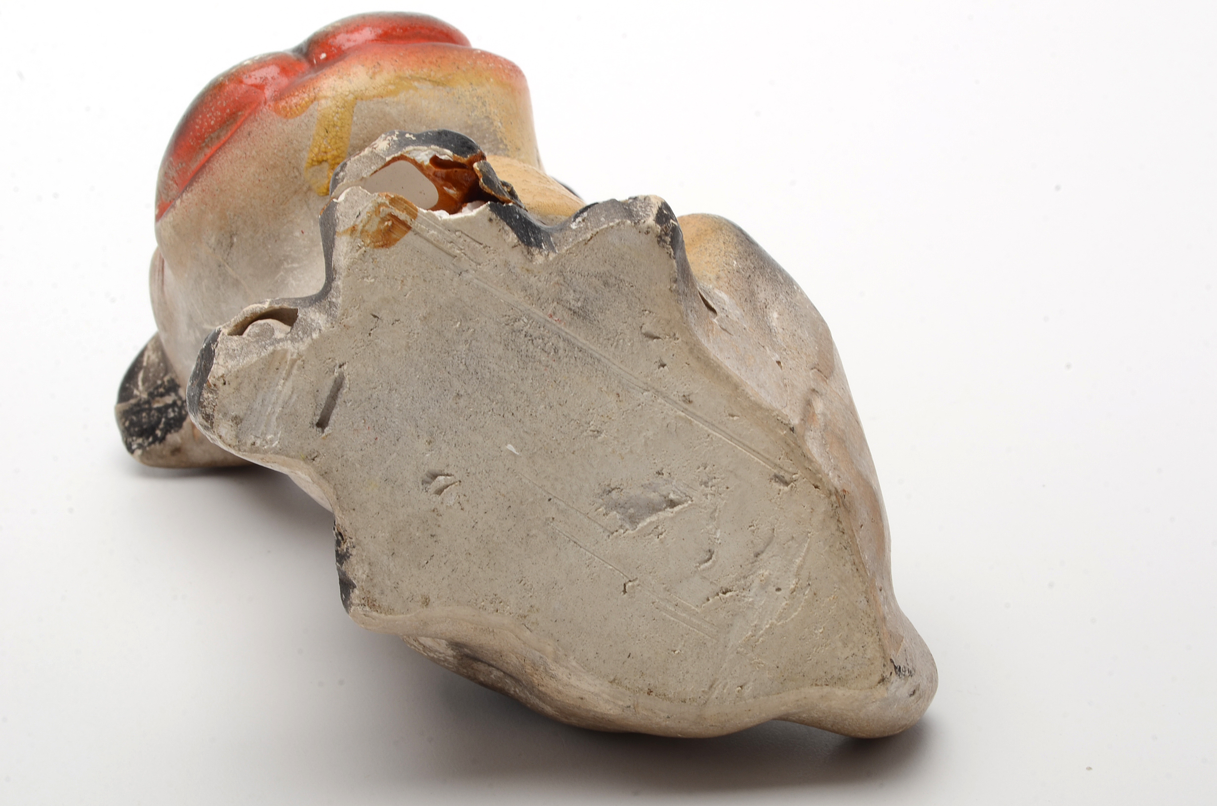 Vintage 1930's Hand Painted Carnival Chalkware  "Bonzo" Dog  Figurines.