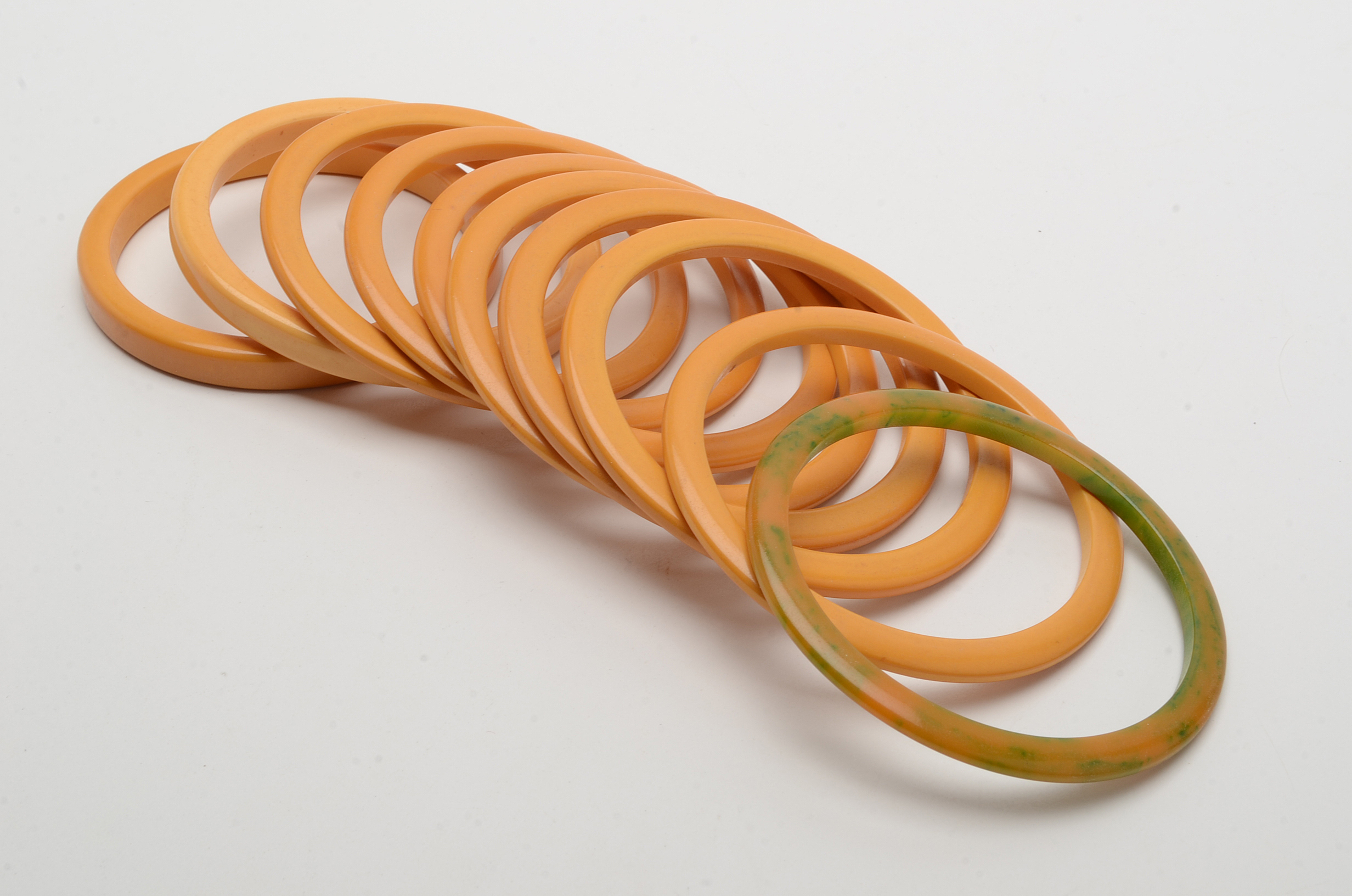 Ten Bakelite Bangle Bracelets