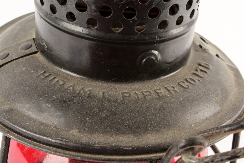 Antique Hiram Piper Railroad Lantern
