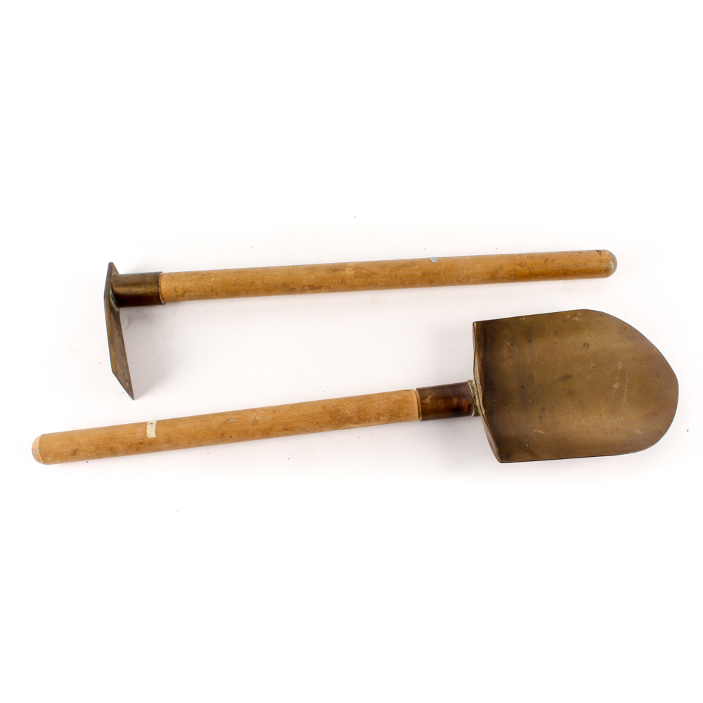 Brass Shovel and Pick