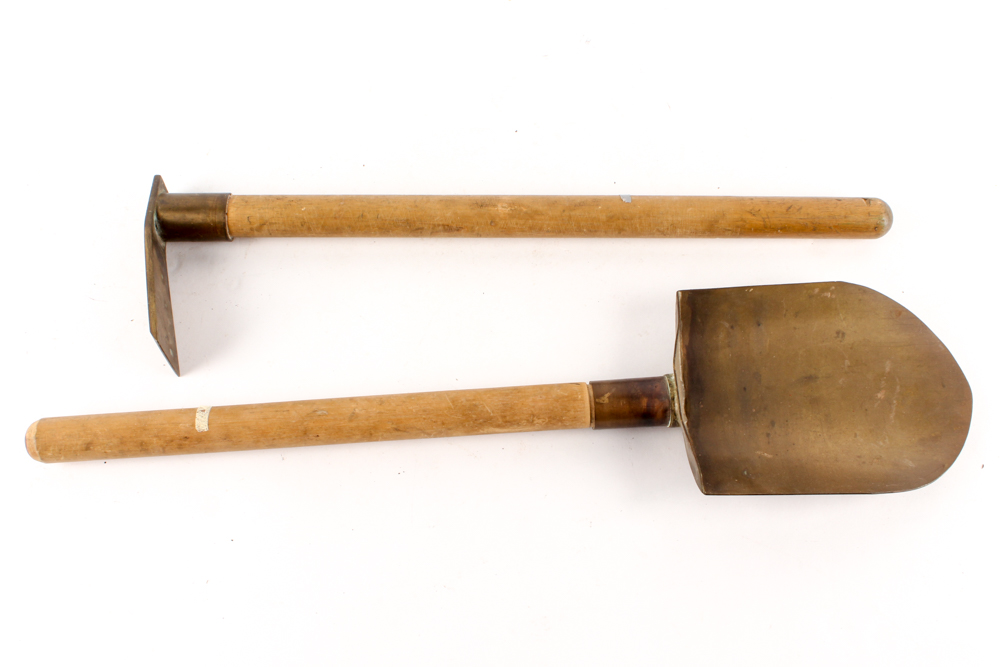 Brass Shovel and Pick