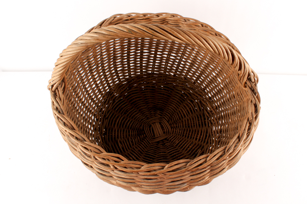 Antique Tobacco Twist Basket with Handle