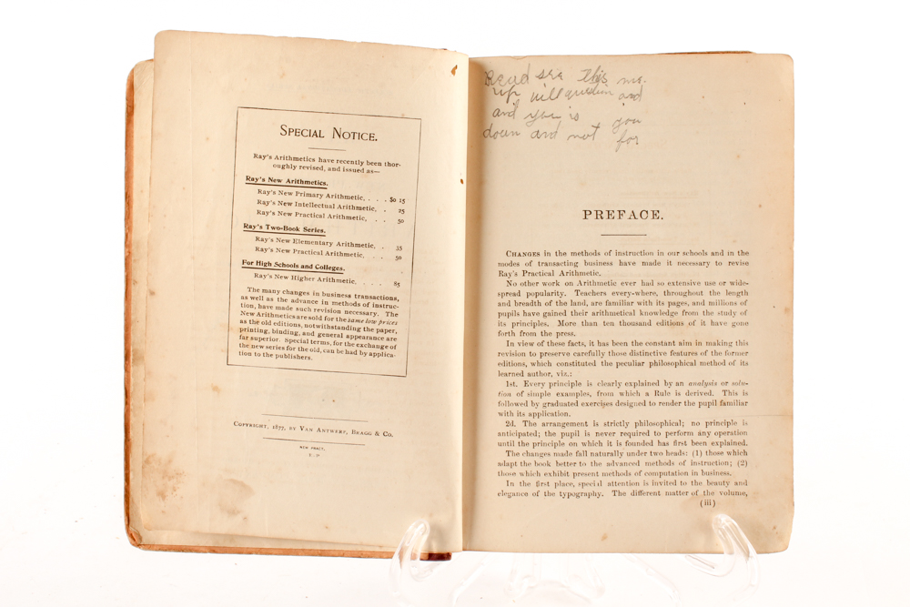 Antique Grammar, Arithmetic and Poetry Books