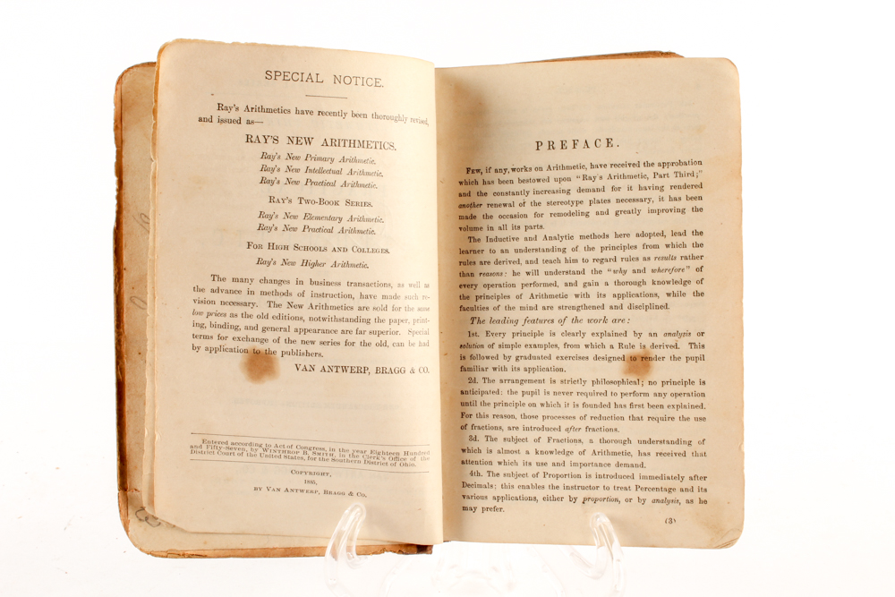 Antique Grammar, Arithmetic and Poetry Books