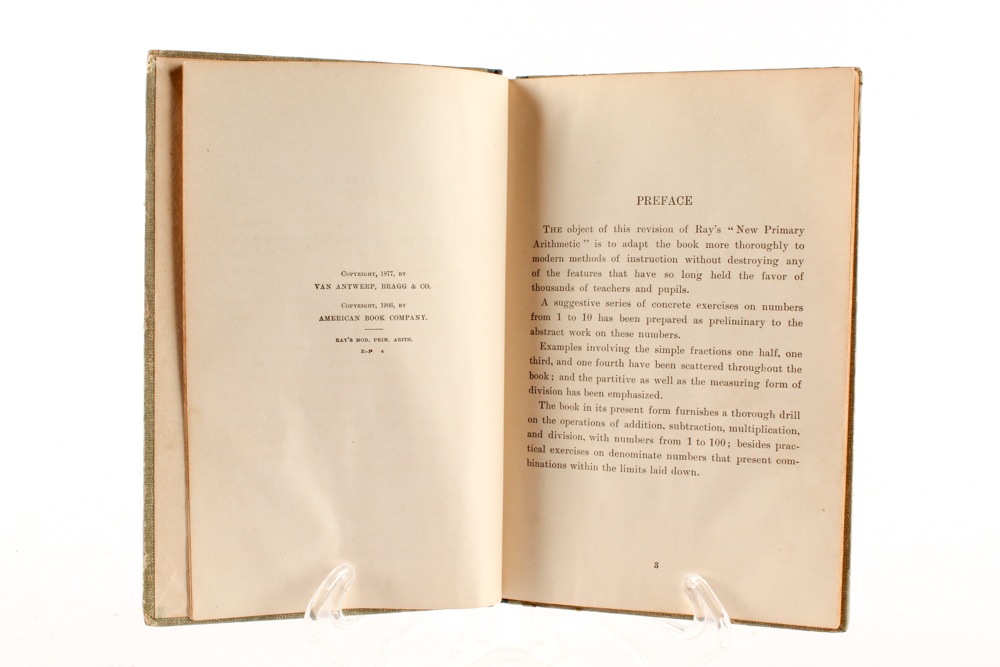 Antique Grammar, Arithmetic and Poetry Books