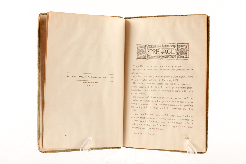 Antique Grammar, Arithmetic and Poetry Books