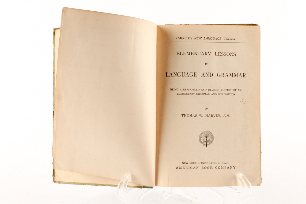 Antique Grammar, Arithmetic and Poetry Books