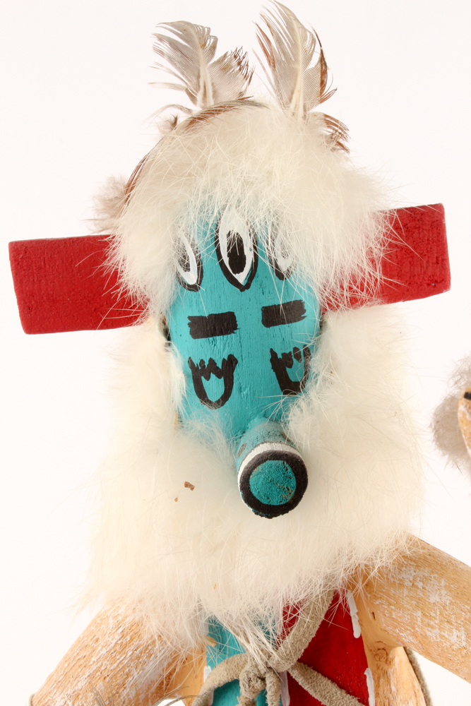 Elizabeth Jackson Hopi "Zuni Warrior Dancer" Kachina and Southwest Style Throw