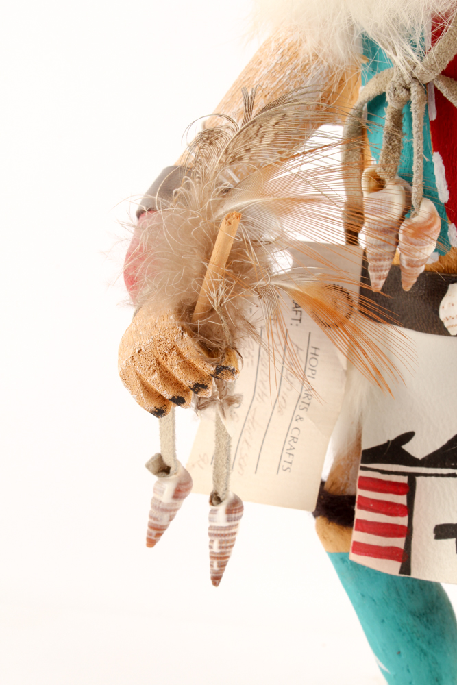 Elizabeth Jackson Hopi "Zuni Warrior Dancer" Kachina and Southwest Style Throw