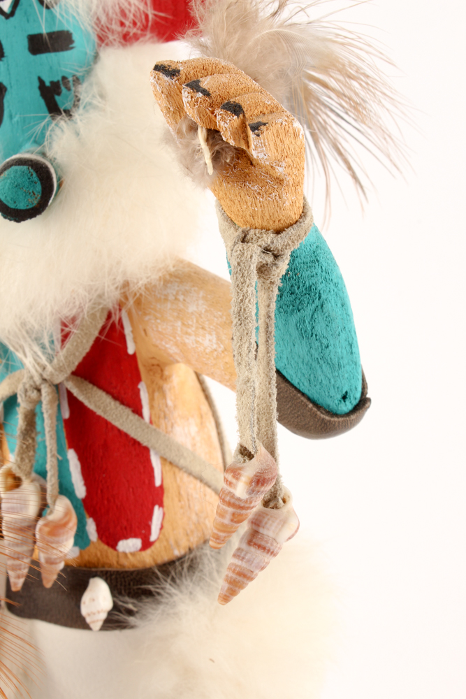 Elizabeth Jackson Hopi "Zuni Warrior Dancer" Kachina and Southwest Style Throw