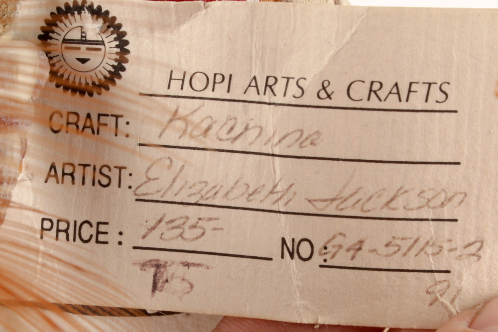 Elizabeth Jackson Hopi "Zuni Warrior Dancer" Kachina and Southwest Style Throw