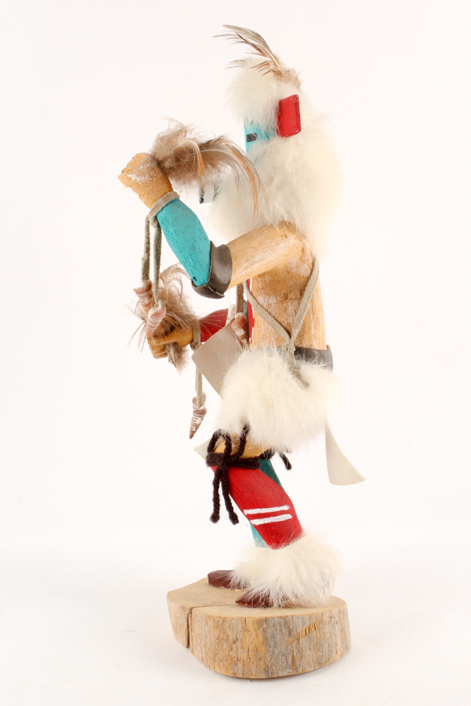 Elizabeth Jackson Hopi "Zuni Warrior Dancer" Kachina and Southwest Style Throw