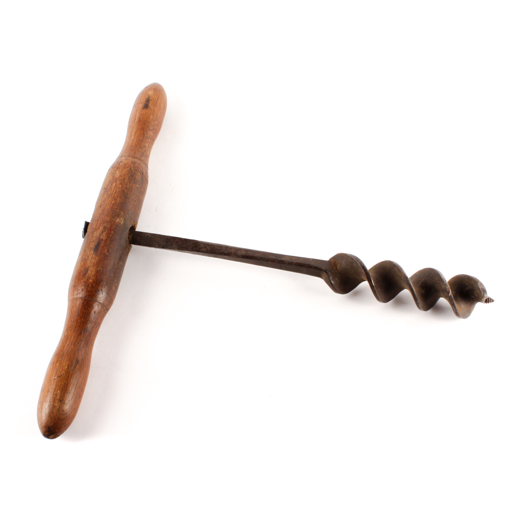 Antique Wood Handled Drill