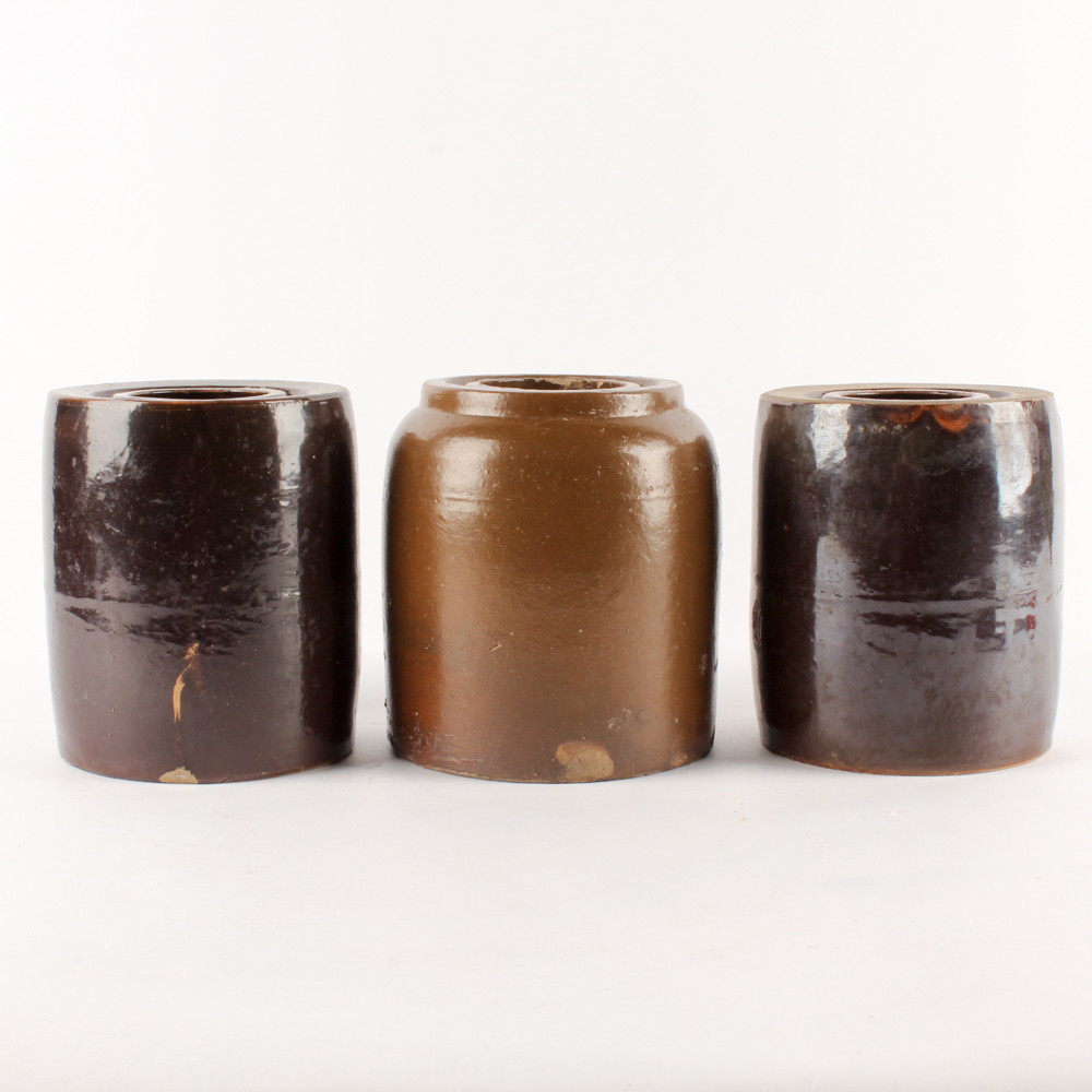 Antique Stoneware Canning Jars