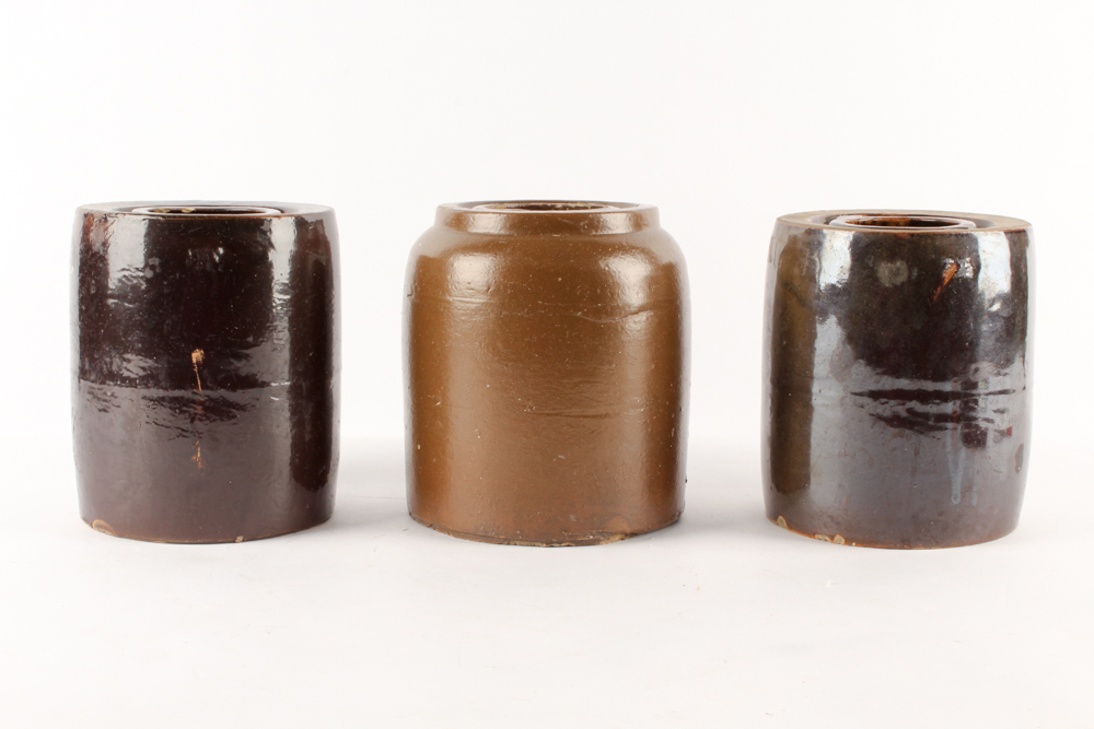 Antique Stoneware Canning Jars
