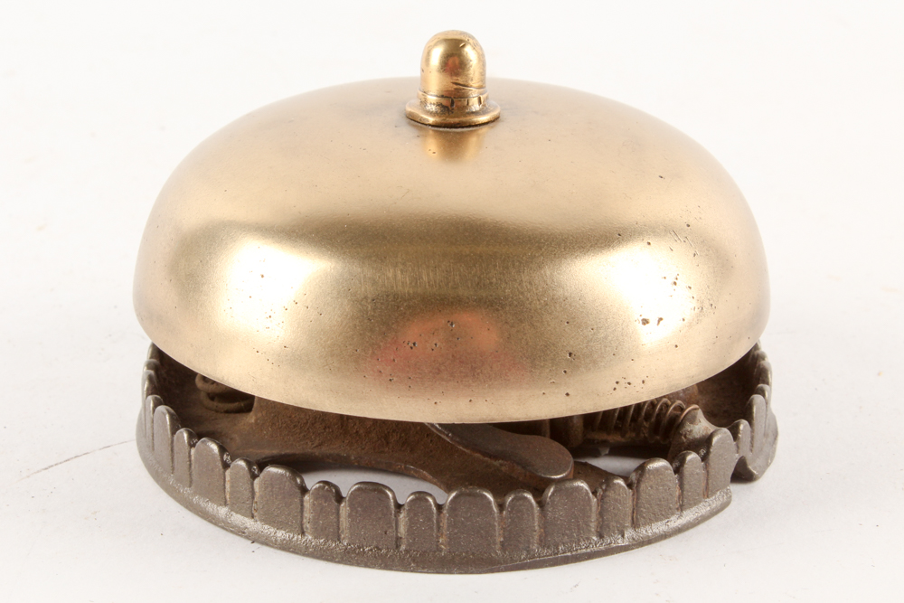 Antique Door Bells in Brass Bowl