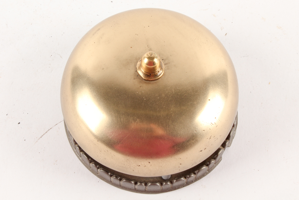Antique Door Bells in Brass Bowl
