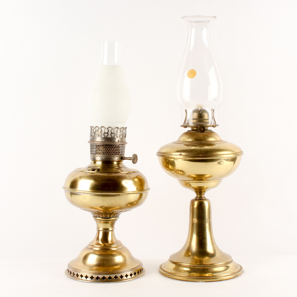 Brass Hurricane Lamps