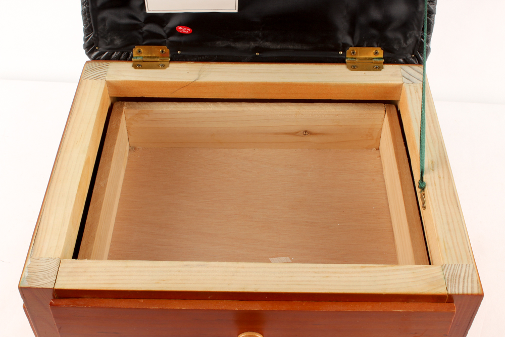 Handmade Pine Footstool with Drawers