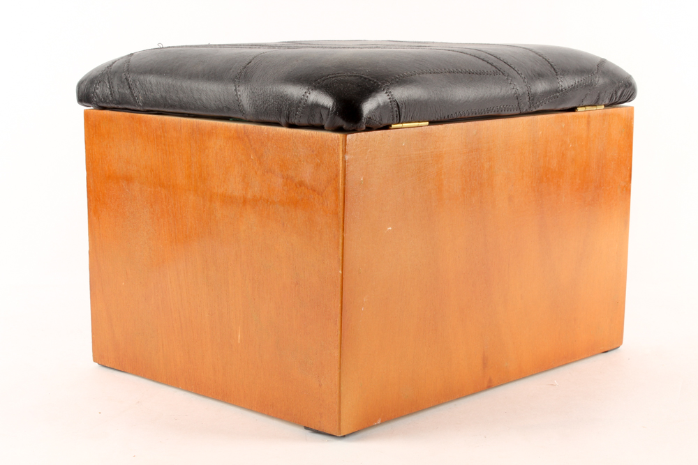 Handmade Pine Footstool with Drawers