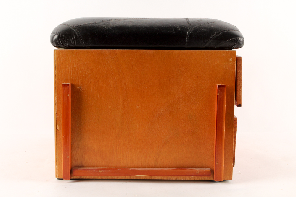 Handmade Pine Footstool with Drawers