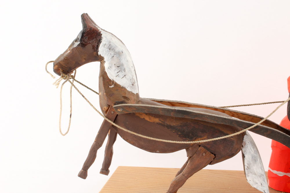 Doug Miller Painted Wood Sculpture "Rich Man"