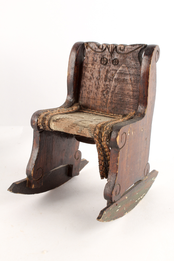 Vintage Handmade Wooden Doll Furniture