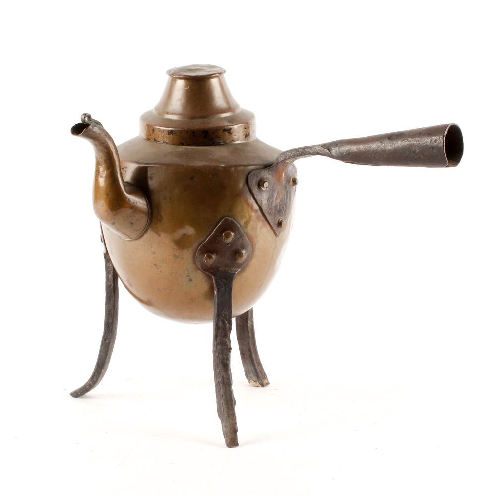 Antique Swedish Dovetail Copper Coffee Pot