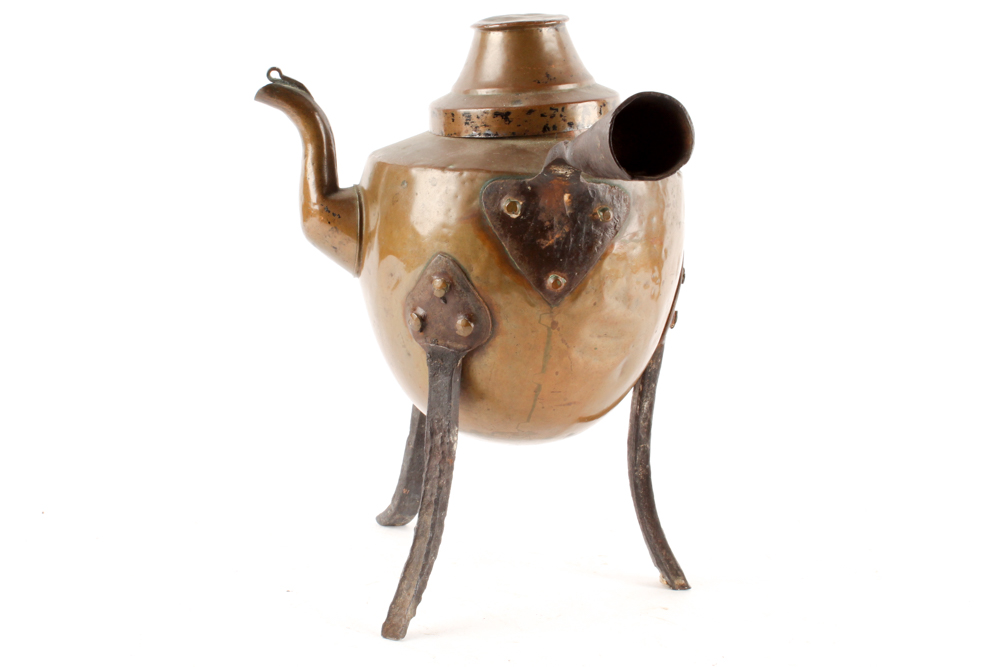 Antique Swedish Dovetail Copper Coffee Pot