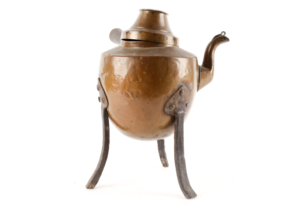 Antique Swedish Dovetail Copper Coffee Pot