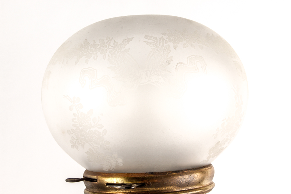 Antique Double Globe Parlor Lamp