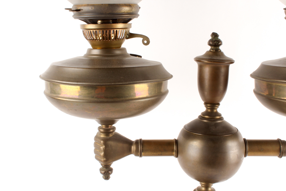 Antique Double Globe Parlor Lamp