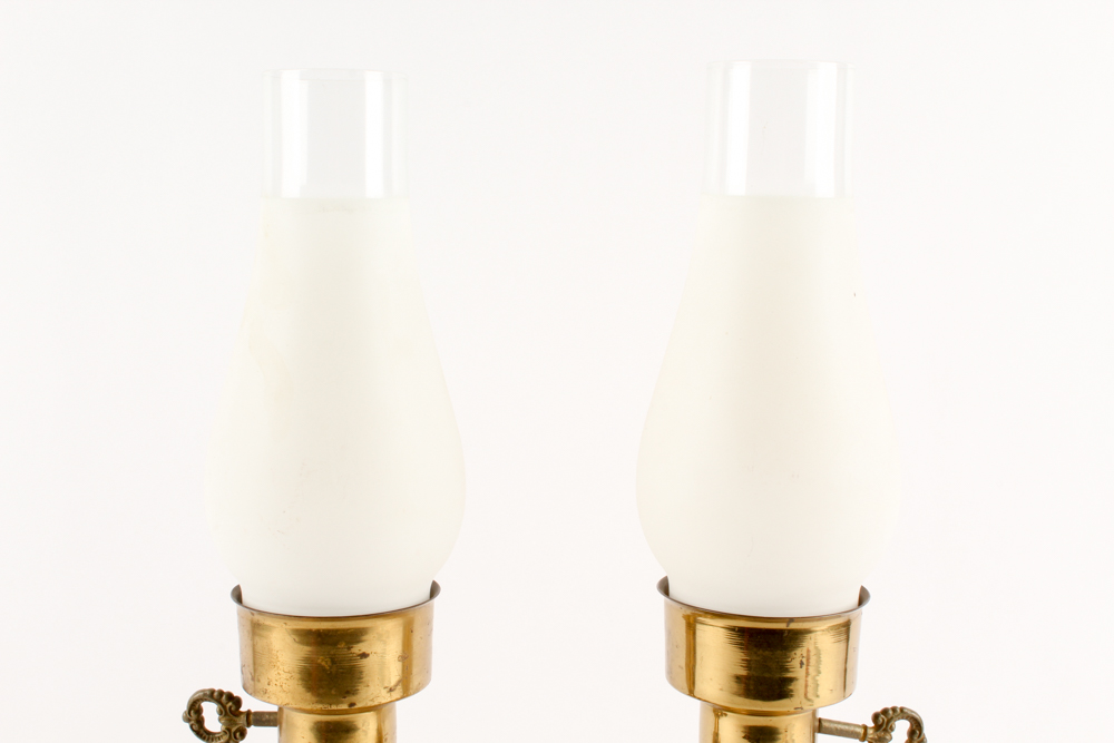 Antique Brass Hurricane Lamps