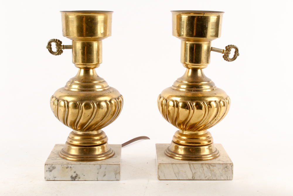 Antique Brass Hurricane Lamps