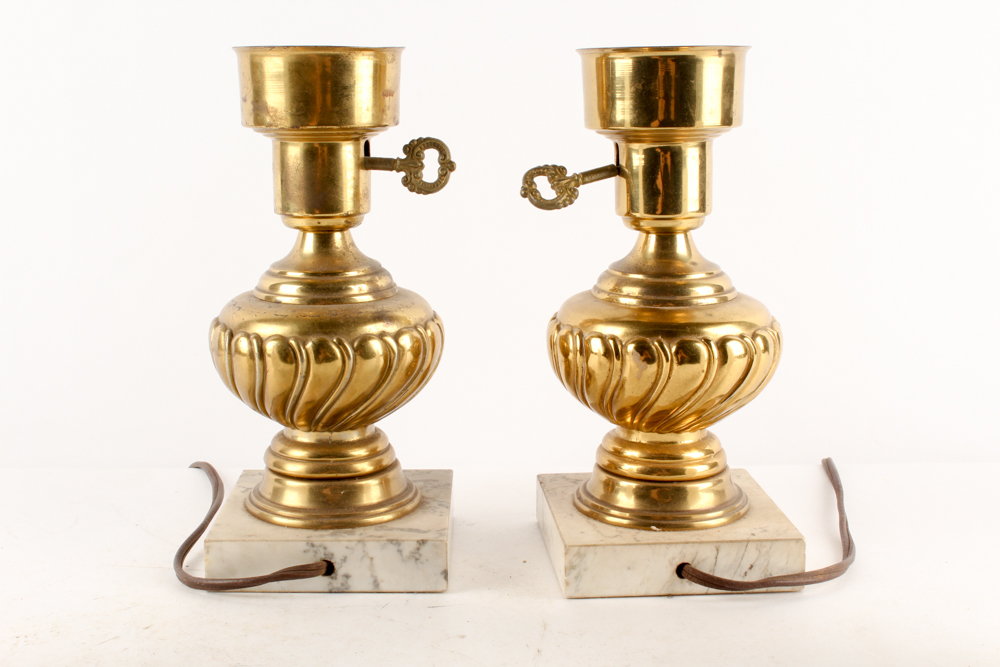 Antique Brass Hurricane Lamps