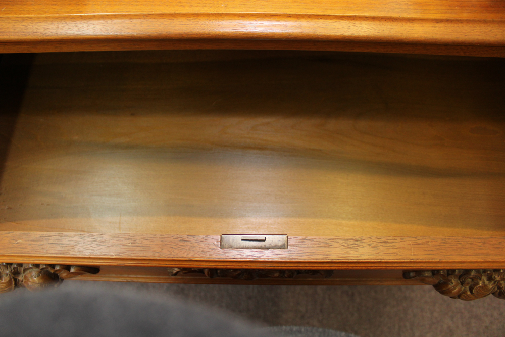 Antique Victorian Walnut Dresser with Swivel Mirror