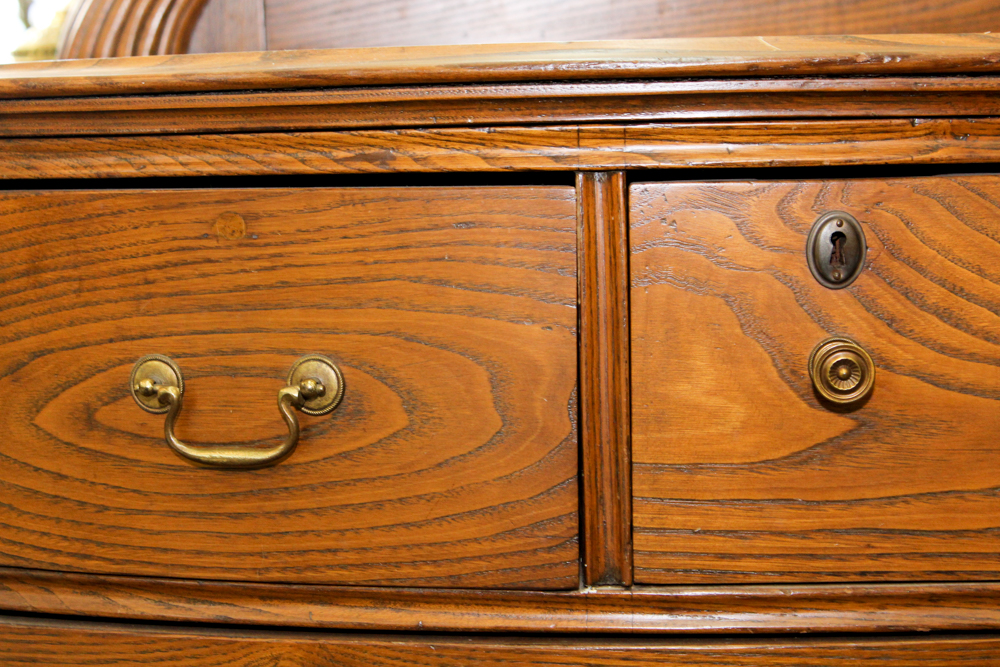 Antique Victorian Oak Dresser with Mirror