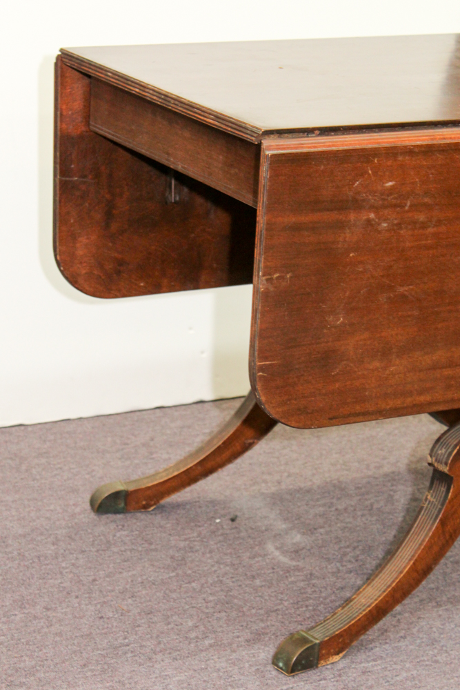 Vintage  Mahogany Drop Leaf Extension Table by Extensole