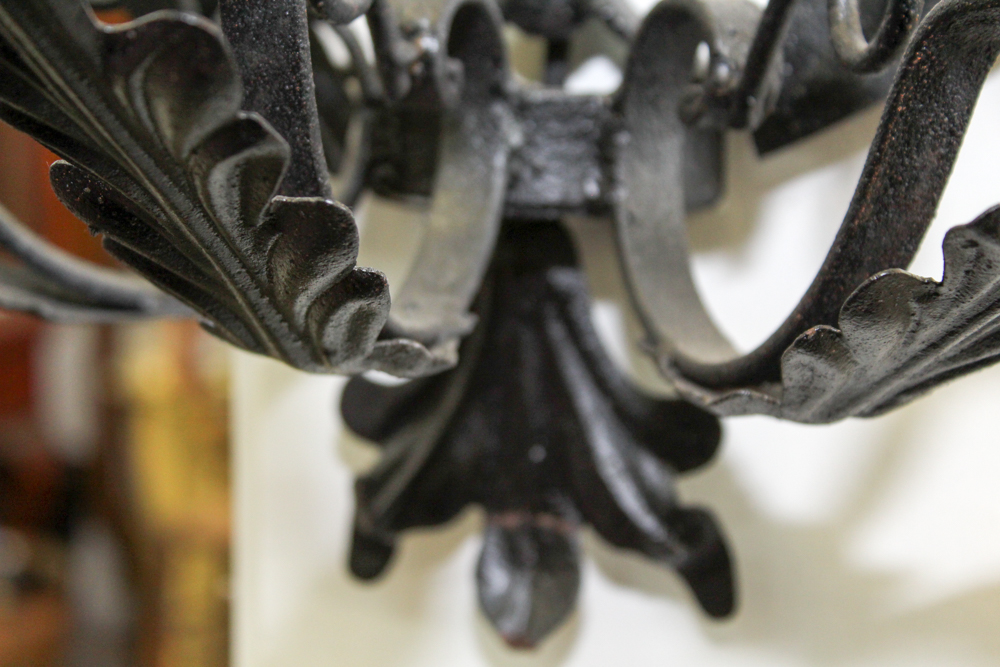 Antique Rococo Style Wrought Iron Wall Sconces