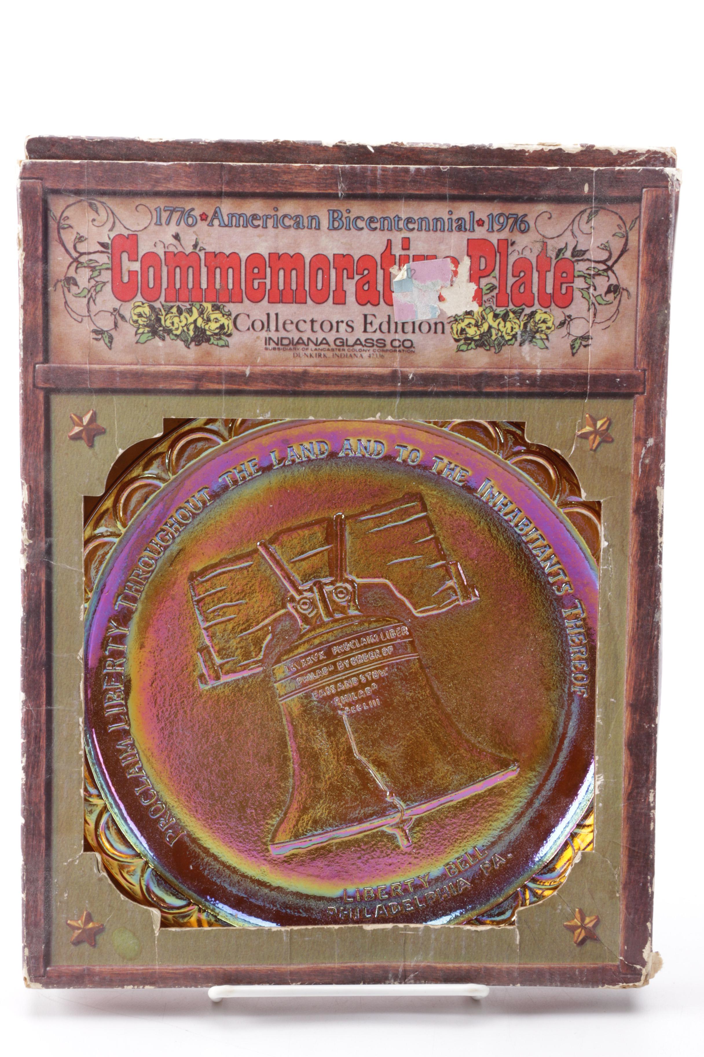 Indiana Glass 1776-1976 Bicentennial Commemorative Plates