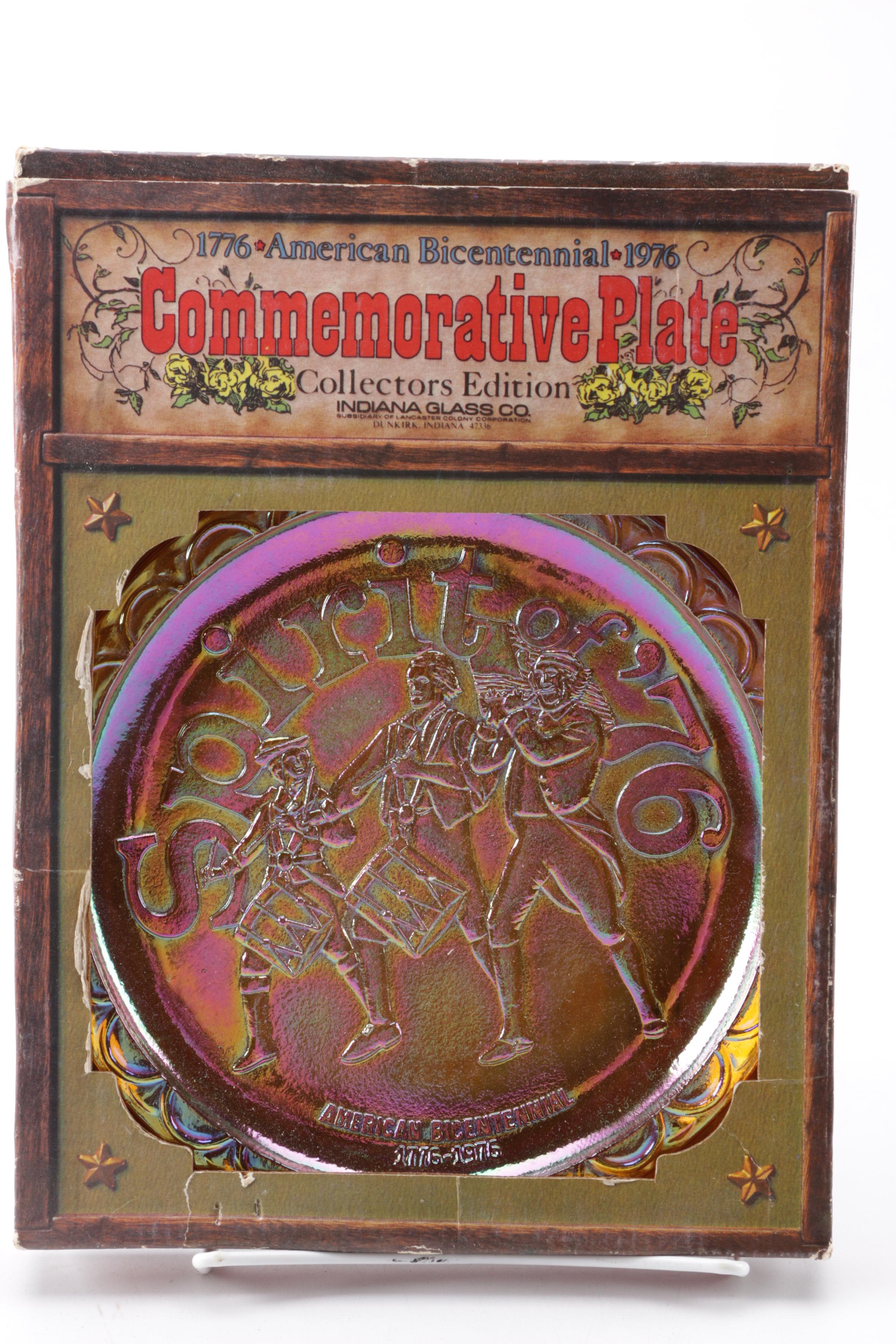 Indiana Glass 1776-1976 Bicentennial Commemorative Plates