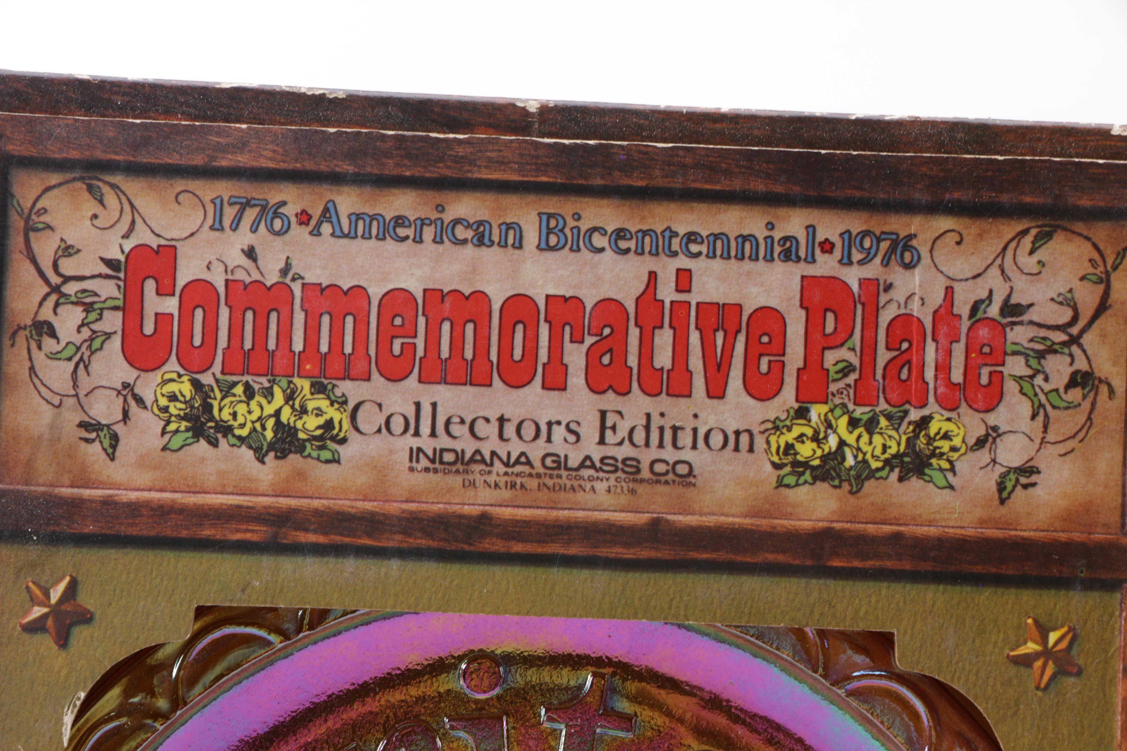 Indiana Glass 1776-1976 Bicentennial Commemorative Plates