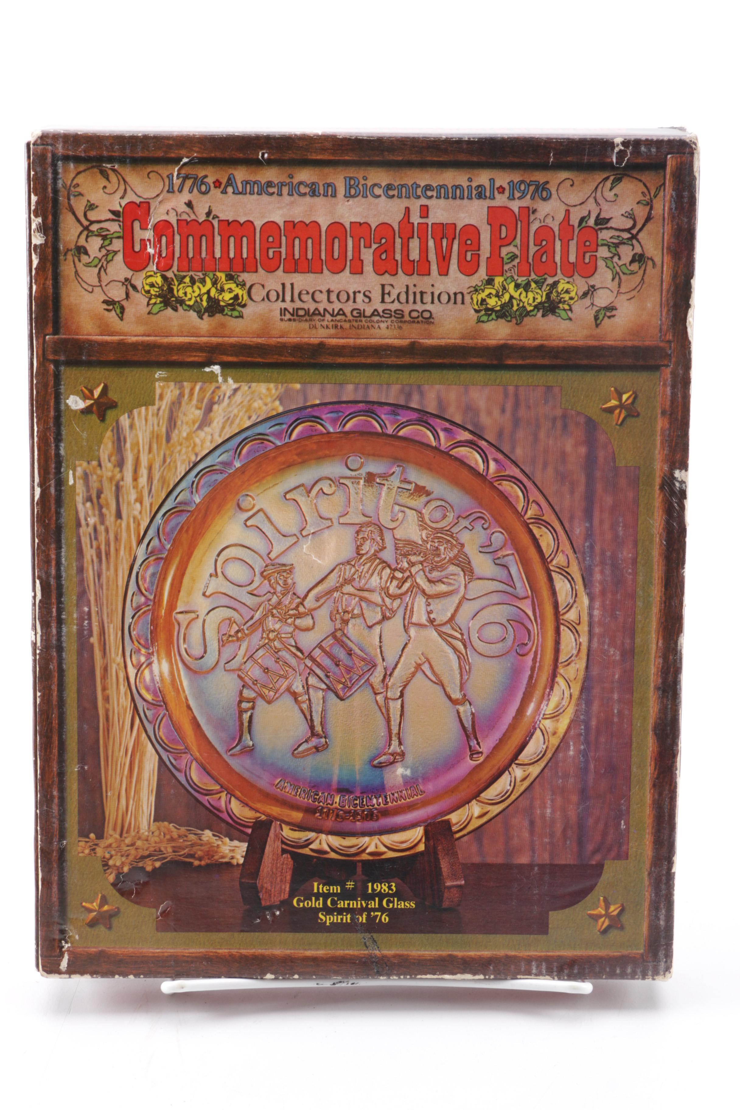 Indiana Glass 1776-1976 Bicentennial Commemorative Plates