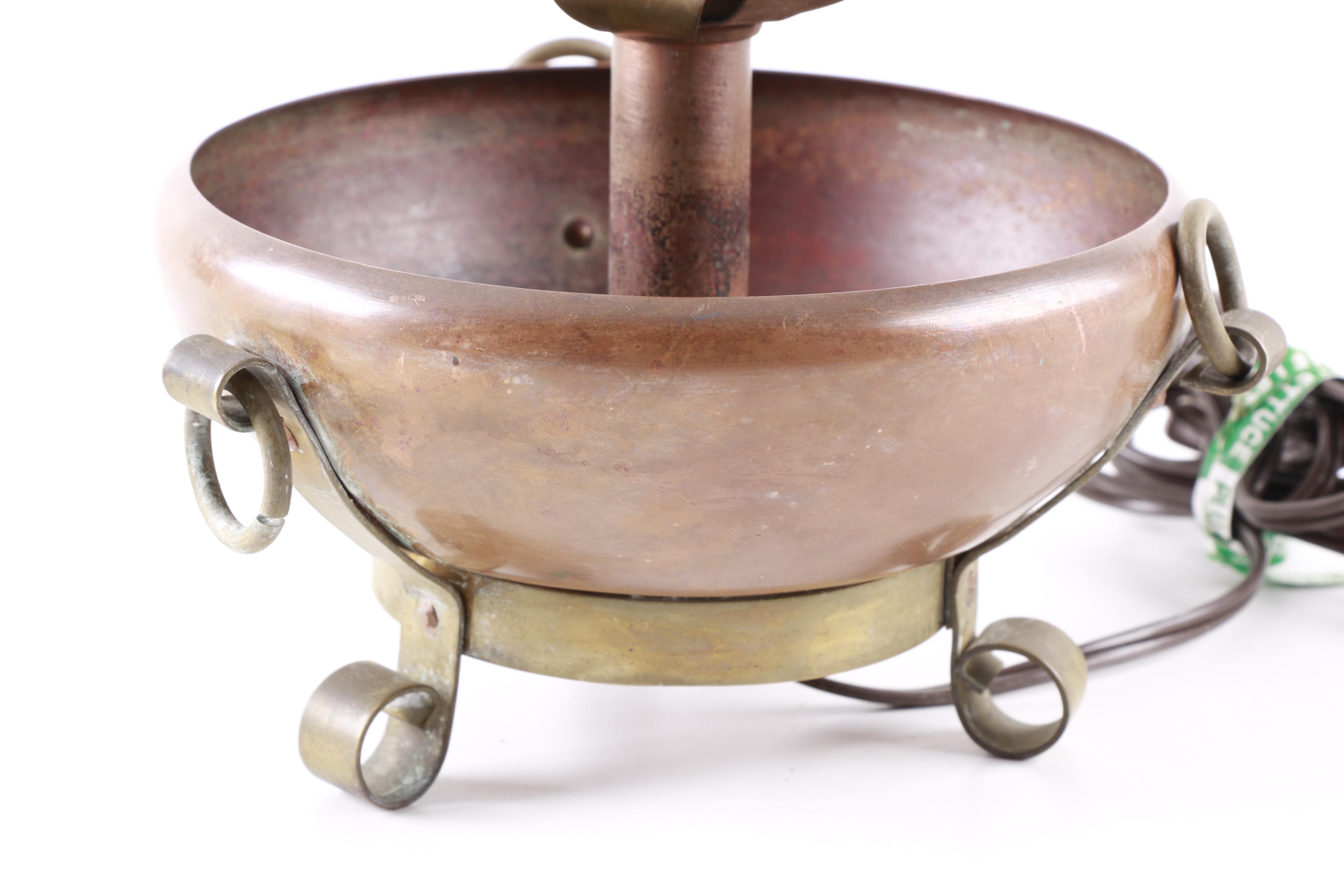 Pair of Vintage Brass and Copper Table Lamps