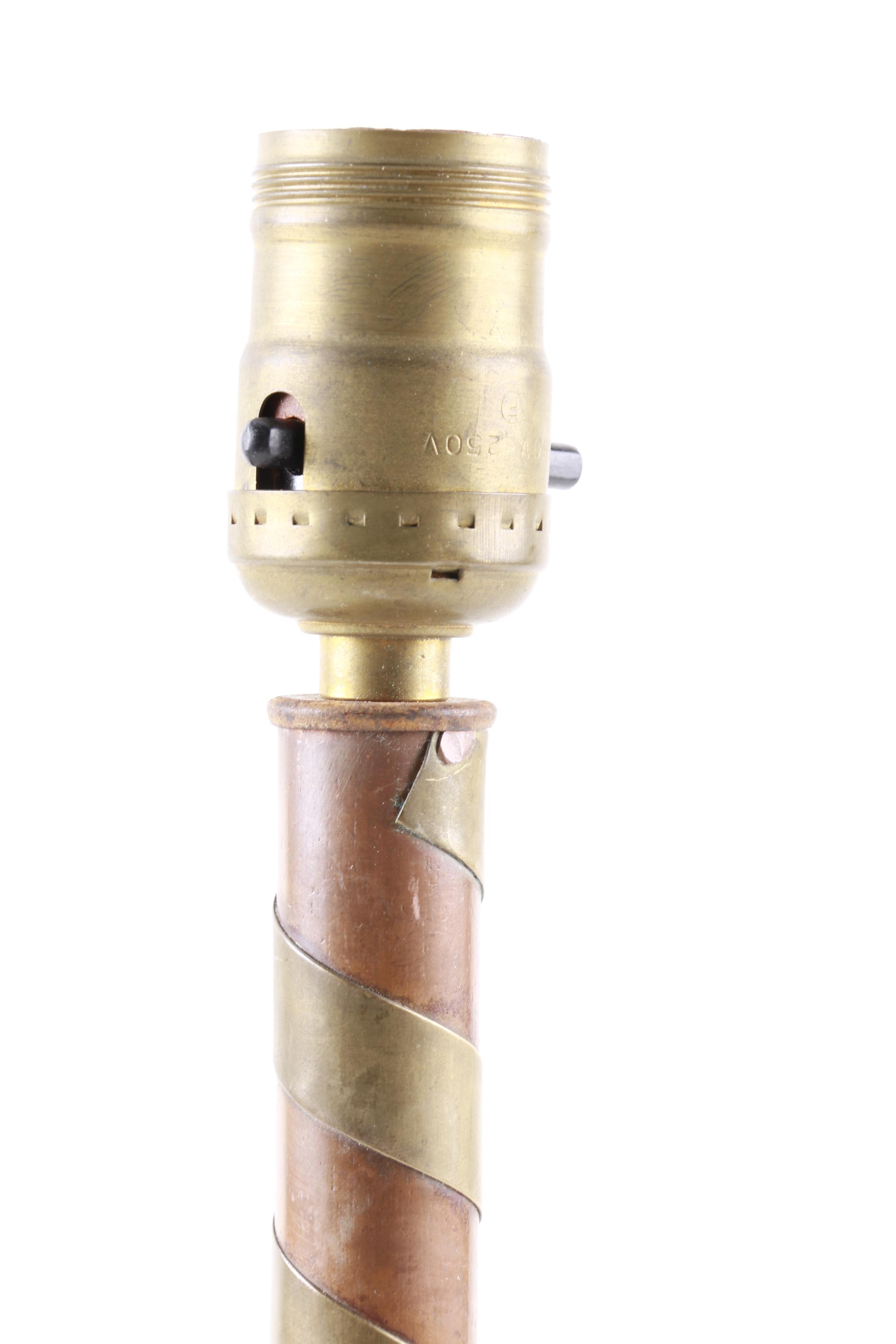 Pair of Vintage Brass and Copper Table Lamps