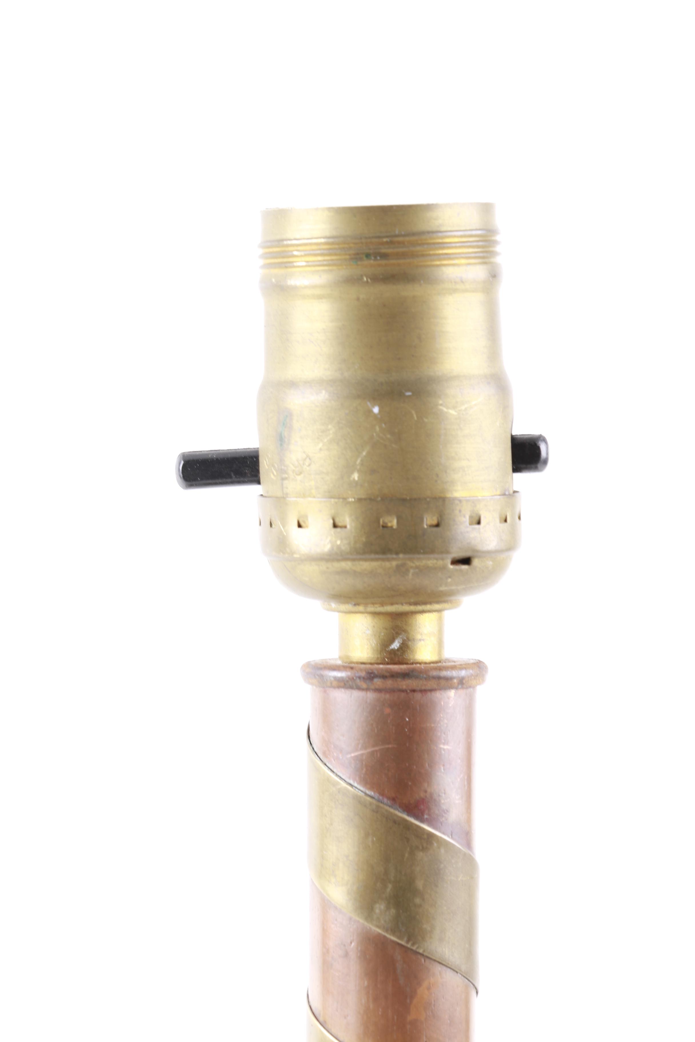 Pair of Vintage Brass and Copper Table Lamps